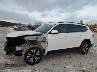 2024 Volkswagen Atlas SE z VIN 1V2DR2CA3RC535759, wystawiony jako Copart lot #87901435 z przebiegiem 18 258 mil mil oraz Szkoda całkowita • Salvage title. Historia ofert i sprzedaży dostępna na DreamBid. Obrazek 1.
