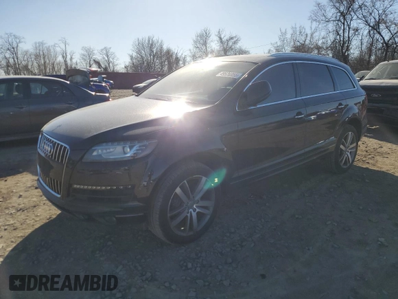 2014 Audi Q7 3.0T Premium Plus with VIN WA1LGBFE2ED019182, listed as a Copart auction lot 49526955 with 92,965 mi miles and Salvage Title. Bid and sale history available at carsss.com. Image 1.