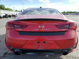2017 Infiniti Q60 Red Sport 400 with VIN JN1FV7EL3HM701520, listed as a Copart auction lot 57169565 with 103,761 mi miles and Salvage title. Bid and sale history available at DreamBid. Image 6.