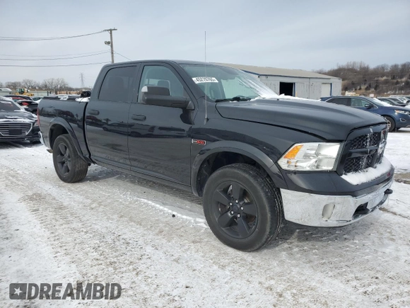 2018 Ram 1500 Big Horn with VIN 1C6RR7LMXJS348020, listed as a Copart auction lot 45270765 with 42,998 mi miles and Clean title. Bid and sale history available at DreamBid. Image 4.
