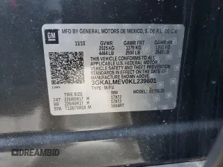 2019 GMC Terrain SLE with VIN 3GKALMEV0KL239601, listed as a Copart auction lot 49141025 with 95,722 mi miles and Salvage Title. Bid and sale history available at carsss.com. Image 13.