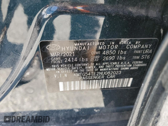2022 Genesis G70 3.3T with VIN KMTG54TE2NU082023, listed as a Copart auction lot 74774034 with 17,411 mi miles and Salvage Title. Bid and sale history available at carsss.com. Image 12.