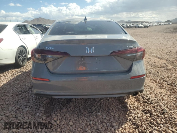 2025 Honda Civic Sport with VIN 2HGFE2F52SH537253, listed as a Copart auction lot 53373055 with 7,419 mi miles and Salvage title. Bid and sale history available at DreamBid. Image 6.