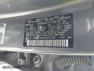 2017 Hyundai Tucson SE Plus with VIN KM8J33A45HU452928, listed as a IAAI auction lot 41601229 with 114,949 mi miles. Bid and sale history available at carsss.com. Image 9.