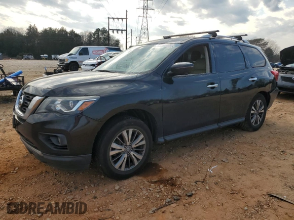 2018 Nissan Pathfinder SL with VIN 5N1DR2MN3JC613198, listed as a Copart auction lot 44423035 with 168,744 mi miles and Salvage title. Bid and sale history available at DreamBid. Image 1.