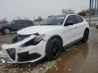 2019 Alfa Romeo Stelvio Ti Lusso z VIN ZASPAKBN6K7C38467, wystawiony jako Copart lot #46022775 z przebiegiem Nie podano mil oraz Szkoda całkowita • Salvage title. Historia ofert i sprzedaży dostępna na DreamBid. Obrazek 1.