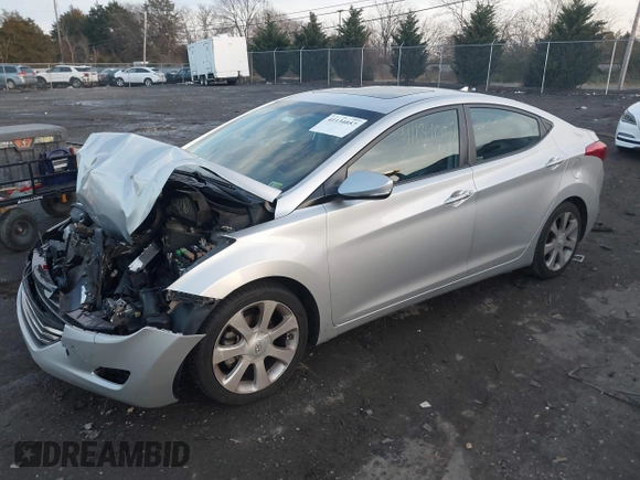 2013 Hyundai Elantra Limited with VIN 5NPDH4AE8DH240093, listed as a IAAI auction lot 41134057 with 131,567 mi miles and . Bid and sale history available at DreamBid. Image 2.