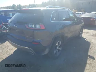 2019 Jeep Cherokee Limited with VIN 1C4PJMDN5KD169421, listed as a IAAI auction lot 42154616 with 125,143 mi miles and . Bid and sale history available at DreamBid. Image 4.
