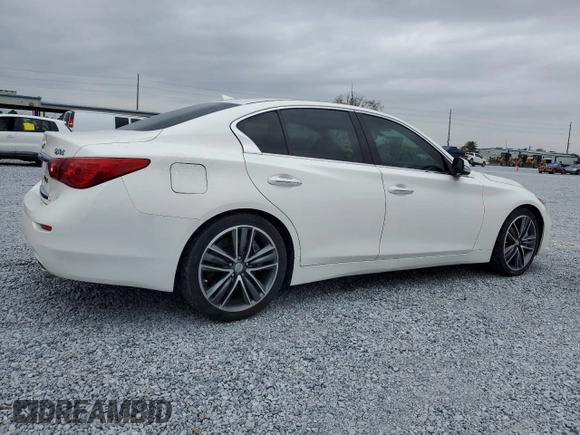 2014 Infiniti Q50 Hybrid Sport with VIN JN1AV7AP0EM692306, listed as a Copart auction lot 88644575 with 83,444 mi miles and Clean Title. Bid and sale history available at DreamBid. Image 3.