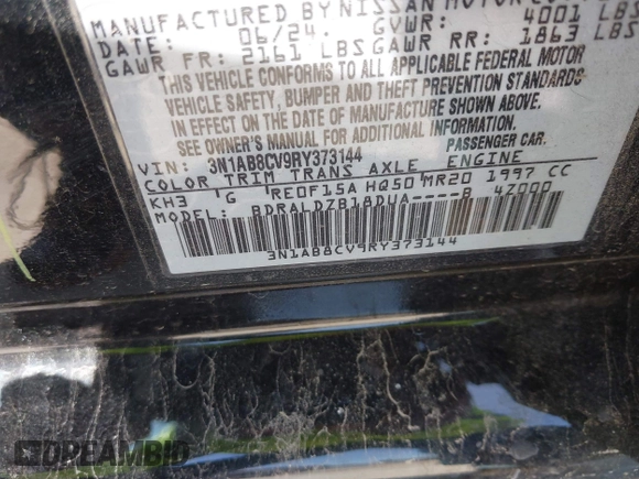 2024 Nissan Sentra SV with VIN 3N1AB8CV9RY373144, listed as a IAAI auction lot 42260160 with 23,091 mi miles and . Bid and sale history available at DreamBid. Image 9.