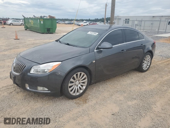 2011 Buick Regal CXL RL2 with VIN 2G4GP5EC8B9196834, listed as a Copart auction lot 74107594 with Not provided miles and Salvage title. Bid and sale history available at DreamBid. Image 1.