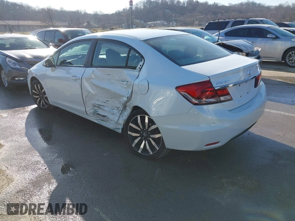 2015 Honda Civic Sedan EX-L with VIN 19XFB2F90FE252613, listed as a IAAI auction lot 41742895 with 88,778 mi miles. Bid and sale history available at carsss.com. Image 3.