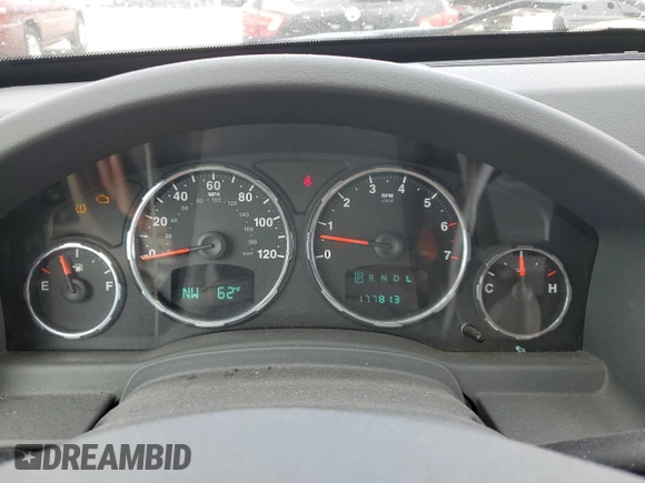2008 Jeep Liberty Sport with VIN 1J8GN28K58W283952, listed as a Copart auction lot 53860535 with 177,813 mi miles and Salvage Title. Bid and sale history available at DreamBid. Image 9.