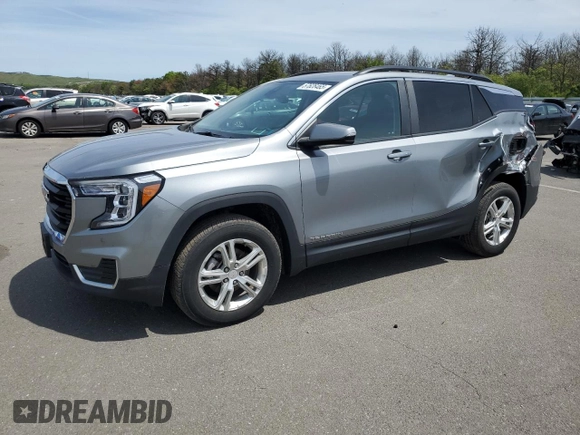 2023 GMC Terrain SLE z VIN 3GKALTEG3PL123568, wystawiony jako Copart lot #57626465 z przebiegiem 23 302 mil mil oraz Szkoda całkowita • Salvage title. Historia ofert i sprzedaży dostępna na DreamBid. Obrazek 1.
