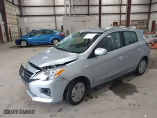 2022 Mitsubishi Mirage ES with VIN ML32AUHJ0NH002031, listed as a IAAI auction lot 41654897 with 42,863 mi miles. Bid and sale history available at carsss.com. Image 2.