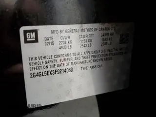 2015 Buick Regal с VIN 2G4GL5EX3F9214063, выставлен на аукционе Copart как лот 86640244 с пробегом 104 921 миль миль и Списание • Salvage title. История ставок и продаж доступна на DreamBid. Изображение 12.