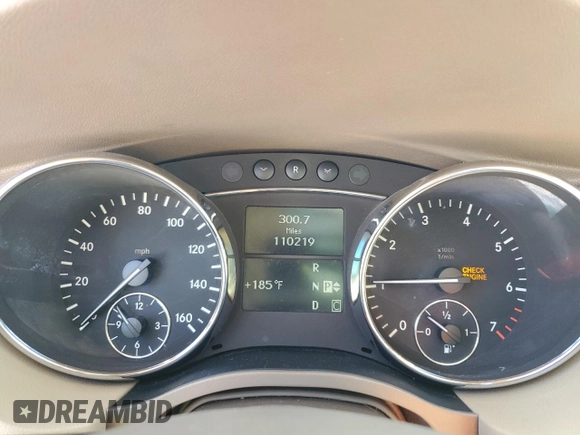 2008 Mercedes-Benz R 3.5L with VIN 4JGCB65E38A079289, listed as a Copart auction lot 63679955 with 110,219 mi miles and Salvage title. Bid and sale history available at DreamBid. Image 9.