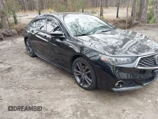 2019 Acura TLX w/A-Spec Pkg with VIN 19UUB1F6XKA004794, listed as a IAAI auction lot 41761436 with 91,087 mi miles. Bid and sale history available at carsss.com. Image 1.