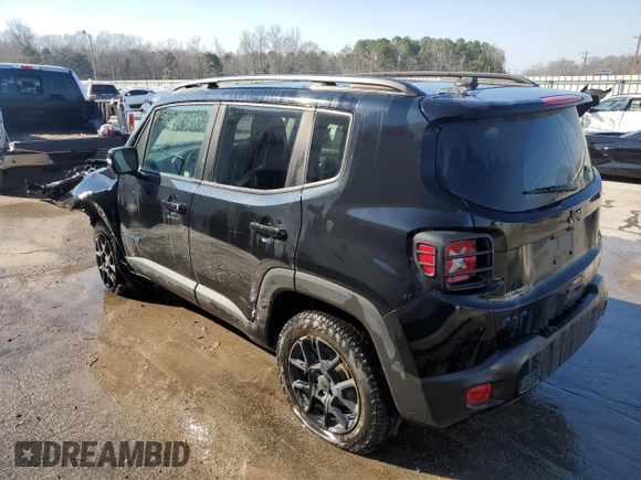 2020 Jeep Renegade Latitude with VIN ZACNJBBBXLPL40104, listed as a Copart auction lot 47108235 with 62,057 mi miles and Salvage Title. Bid and sale history available at carsss.com. Image 2.
