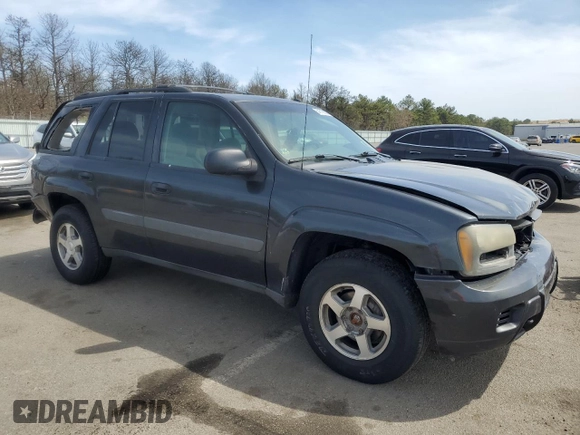 2005 Chevrolet TrailBlazer LT with VIN 1GNDT13SX52111993, listed as a Copart auction lot 54319955 with Not Provided miles and Salvage Title. Bid and sale history available at DreamBid. Image 4.