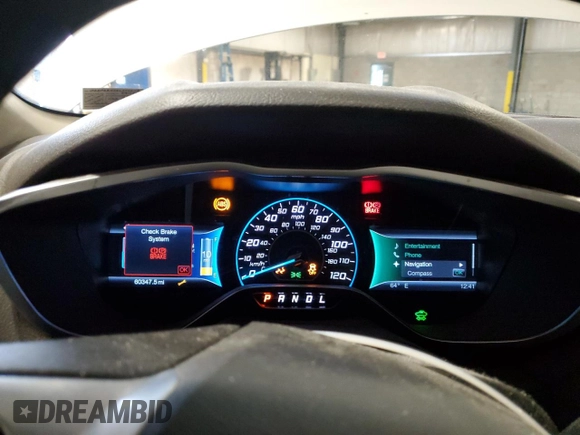 2014 Ford Focus Electric z VIN 1FADP3R45EL344648, wystawiony jako Copart lot #57118335 z przebiegiem 60 347 mil mil oraz Szkoda całkowita • Salvage title. Historia ofert i sprzedaży dostępna na DreamBid. Obrazek 9.