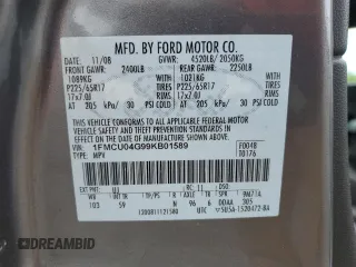2009 Ford Escape Limited с VIN 1FMCU04G99KB01589, выставлен на аукционе Copart как лот 58191715 с пробегом 157 549 миль миль и Чистый • Clean title. История ставок и продаж доступна на DreamBid. Изображение 13.