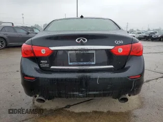 2017 Infiniti Q50 Signature Edition with VIN JN1EV7AR3HM840407, listed as a Copart auction lot 59812325 with 153,709 mi miles and Salvage title. Bid and sale history available at DreamBid. Image 6.