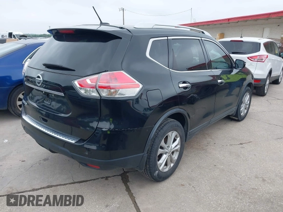 2015 Nissan Rogue SV with VIN KNMAT2MT6FP575909, listed as a IAAI auction lot 42178443 with 141,944 mi miles and . Bid and sale history available at carsss.com. Image 4.