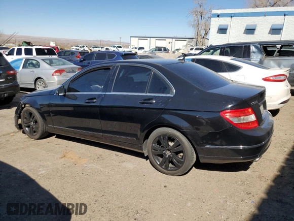 2011 Mercedes-Benz C with VIN WDDGF5EB3BA526033, listed as a Copart auction lot 46273215 with Not Provided miles and Salvage Title. Bid and sale history available at carsss.com. Image 2.
