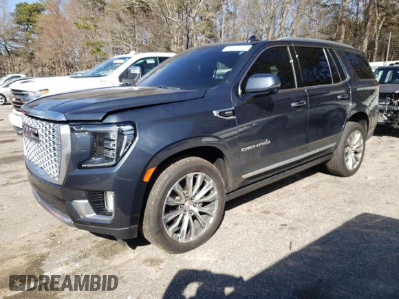 2021 GMC Yukon Denali with VIN 1GKS2DKL2MR289423, listed as a Copart auction lot 45942065 with 85,875 mi miles and Salvage Title. Bid and sale history available at carsss.com. Image 1.