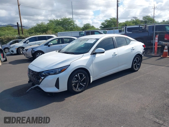 2024 Nissan Sentra SV with VIN 3N1AB8CV8RY320967, listed as a IAAI auction lot 42088012 with 8,863 mi miles and . Bid and sale history available at DreamBid. Image 2.