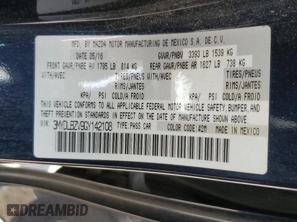 2016 Scion iA with VIN 3MYDLBZV9GY142108, listed as a Copart auction lot 53721325 with 56,468 mi miles and Salvage Title. Bid and sale history available at carsss.com. Image 12.