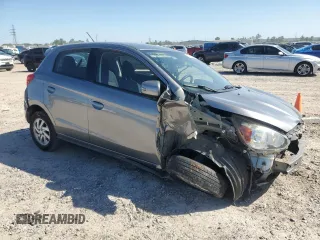 2017 Mitsubishi Mirage SE with VIN ML32A4HJXHH016300, listed as a Copart auction lot 52125395 with 59,803 mi miles and Salvage title. Bid and sale history available at DreamBid. Image 4.