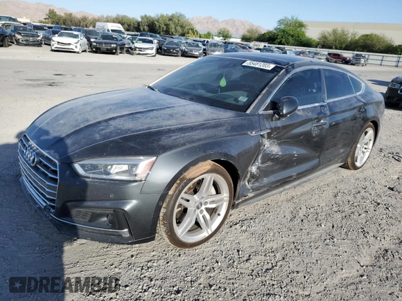 2019 Audi A5 Sportback Prestige with VIN WAUFNCF56KA016312, listed as a Copart auction lot 55481203 with 23,141 mi miles. Bid and sale history available at carsss.com. Image 1.