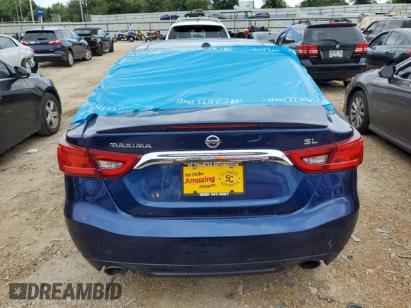 2016 Nissan Maxima S with VIN 1N4AA6AP7GC393929, listed as a Copart auction lot 64045643 with 75,085 mi miles and Salvage Title. Bid and sale history available at DreamBid. Image 6.