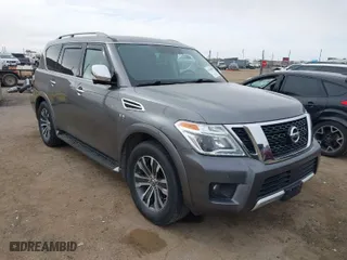 2018 Nissan Armada SL with VIN JN8AY2ND9J9059697, listed as a IAAI auction lot 41386883 with 125,168 mi miles. Bid and sale history available at carsss.com. Image 1.