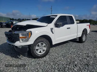 2021 Ford F-150 XL with VIN 1FTFX1E87MKE66299, listed as a Copart auction lot 60991575 with 50,855 mi miles and Salvage title. Bid and sale history available at DreamBid. Image 1.