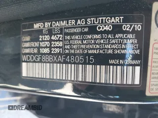 2010 Mercedes-Benz C-Class C 300 Sport with VIN WDDGF8BBXAF480515, listed as a IAAI auction lot 41849775 with 163,740 mi miles. Bid and sale history available at carsss.com. Image 9.