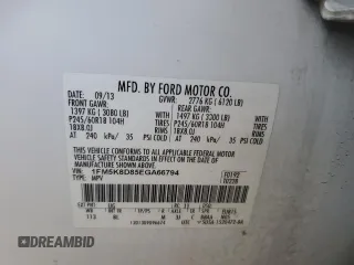 2014 Ford Explorer XLT z VIN 1FM5K8D85EGA66794, wystawiony jako Copart lot #74710054 z przebiegiem 159 236 mil mil oraz Tytuł czysty. Historia ofert i sprzedaży dostępna na DreamBid. Obrazek 13.