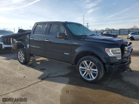 2014 Ford F-150 XL with VIN 1FTFW1ET4EFA93742, listed as a Copart auction lot 44382115 with 153,153 mi miles and Salvage Title. Bid and sale history available at carsss.com. Image 4.