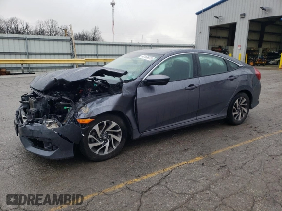 2016 Honda Civic Sedan EX with VIN 2HGFC2F81GH501304, listed as a Copart auction lot 44158875 with 0 mi miles and Salvage Title. Bid and sale history available at carsss.com. Image 1.