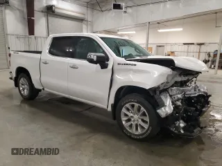 2021 Chevrolet Silverado 1500 LTZ with VIN 3GCUYGET2MG135004, listed as a Copart auction lot 50825955 with 53,594 mi miles and Salvage Title. Bid and sale history available at DreamBid. Image 4.
