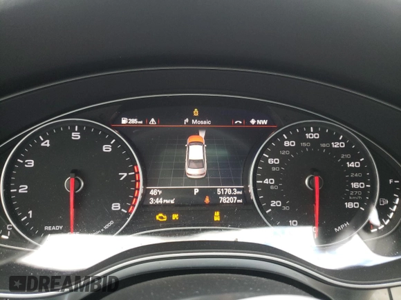 2016 Audi A6 2.0T Premium Plus with VIN WAUGFAFC4GN143743, listed as a Copart auction lot 41438763 with 78,207 mi miles. Bid and sale history available at carsss.com. Image 9.