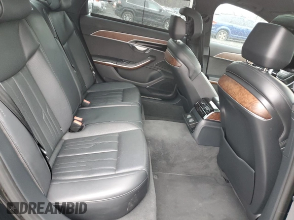 2022 Audi A8 with VIN WAULDAF85NN004895, listed as a Copart auction lot 51758025 with 61,164 mi miles and Salvage title. Bid and sale history available at DreamBid. Image 10.