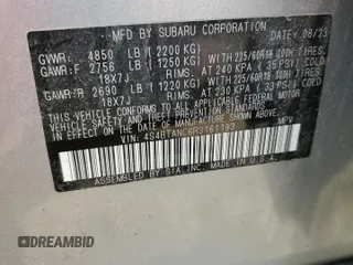 2024 Subaru Outback Limited with VIN 4S4BTANC6R3161193, listed as a Copart auction lot 59732485 with 27,991 mi miles and Salvage title. Bid and sale history available at DreamBid. Image 12.