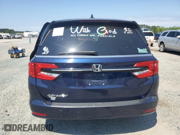 2023 Honda Odyssey EX-L z VIN 5FNRL6H66PB059463, wystawiony jako Copart lot #52288865 z przebiegiem Nie podano mil oraz Szkody całkowita. Historia ofert i sprzedaży dostępna na DreamBid. Obrazek 6.