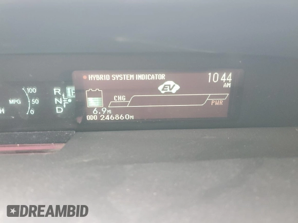 2012 Toyota Prius с VIN JTDKN3DPXC3012985, выставлен на аукционе Copart как лот 54758125 с пробегом 246 860 миль миль и Списание • Salvage title. История ставок и продаж доступна на DreamBid. Изображение 9.
