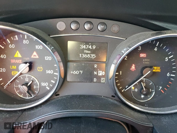 2009 Mercedes-Benz R 3.5L with VIN 4JGCB65E59A091591, listed as a Copart auction lot 84328564 with 136,835 mi miles and Clean Title. Bid and sale history available at DreamBid. Image 9.