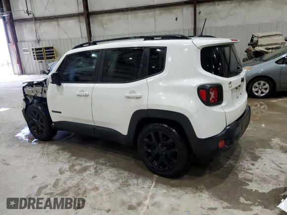 2018 Jeep Renegade Latitude with VIN ZACCJABB2JPH95742, listed as a Copart auction lot 54157855 with 107,300 mi miles and Salvage title. Bid and sale history available at DreamBid. Image 2.