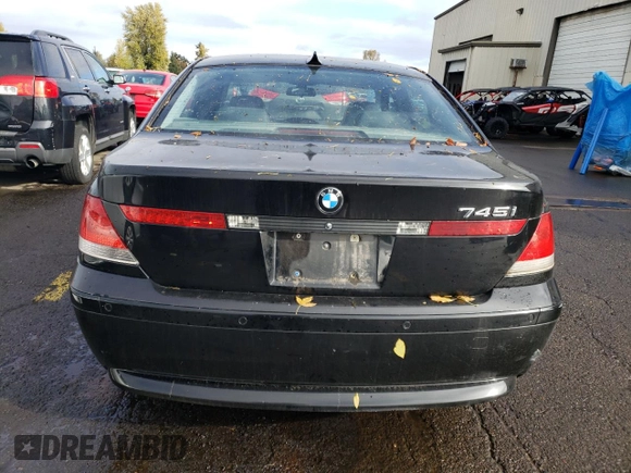 2003 BMW 7 Series 745i with VIN WBAGL63463DP67983, listed as a Copart auction lot 78225504 with Not provided miles and Clean title. Bid and sale history available at DreamBid. Image 6.